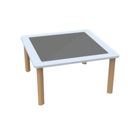 Tavolo quadrato con specchio